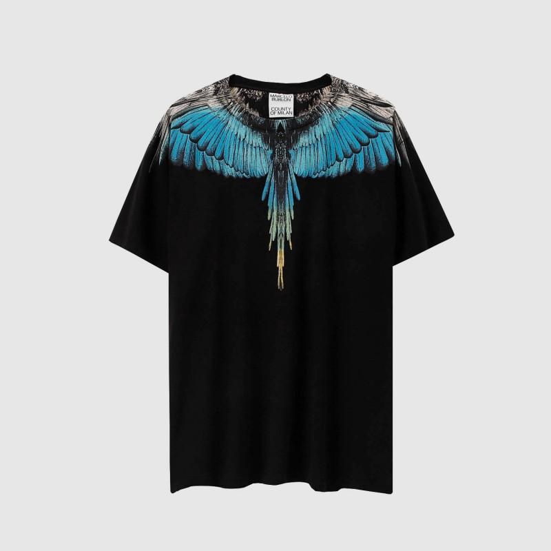 MB Gradient Wings T Shirt Men Women Loose Casual Short Sleeve Tee