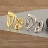 Nidin Fashion Irregular Geometric Smooth Open Rings Adjustable For Women Pig Nose Design Copper Finger Jewelry Accessories Gift