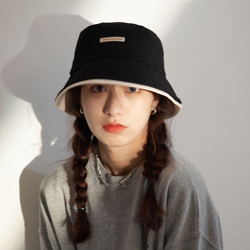 

Hat Wig Integrated Women Autumn and Winter Twist Braid Long Straight Hair Japan fashion Make Your Face Look Smaller All-Match Fashion Sun Hat Black + cold brown long straight hair