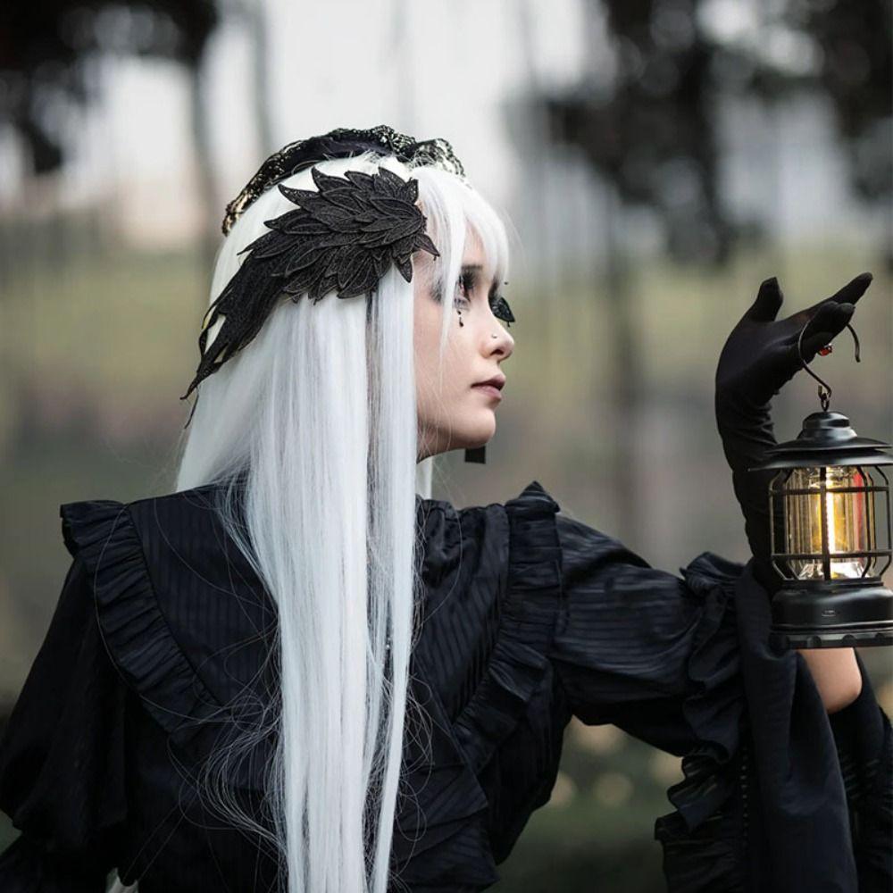 Sweet Feather Embroidery Edge Clip Cosplay Wings Hairpin Harajuku Lolita Hair Clip  Women