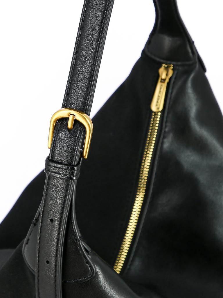 David Jones women's shoulder bag, black eco-leather