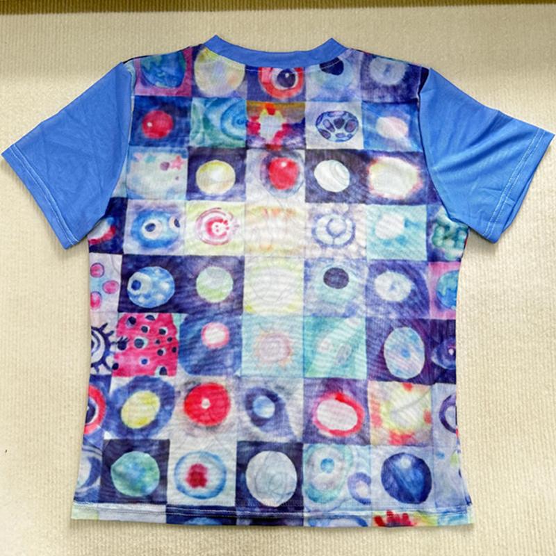 Summer European and American digital printed round neck spicy girl casual T-shirt