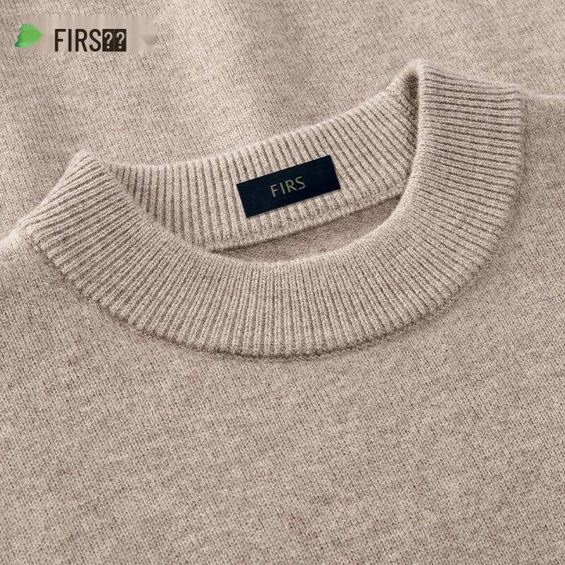 Shanshan Men's Thickened 100% Wool Crew Neck Pullover Sweater