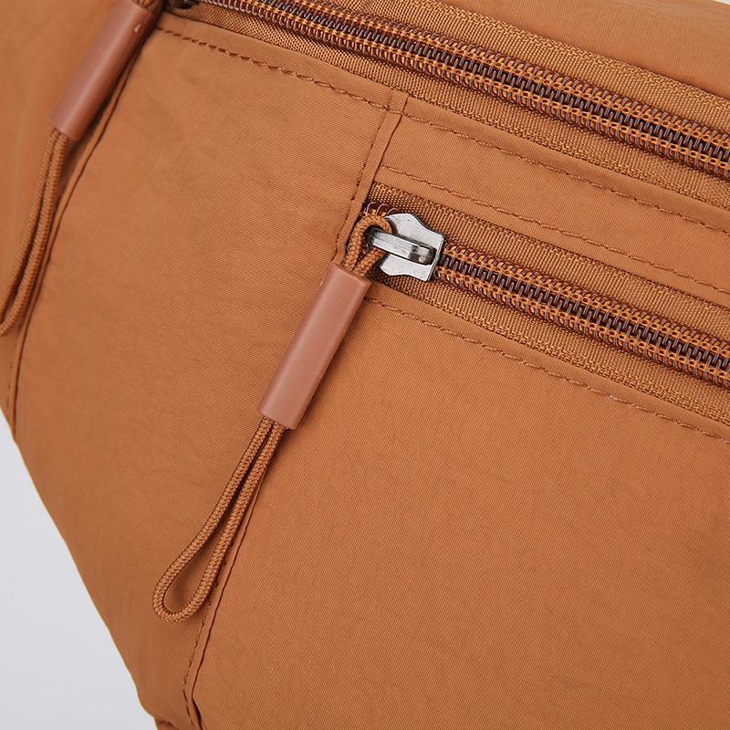 Solid Color Women's Chest Bag Nylon Lightweight Shoulder Crossbody Bag Outdoor Sports Cycling Mobile Phone Waist Bag