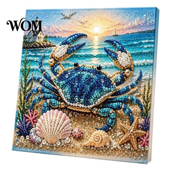 Ontspannend Weekend Creatief Project Oceaan Nep Parels Schilderset, Zeeleven 3D Kunst DIY Handgemaakte Muurbenodigdheden Zeeschildpad Vis Afbeelding Knutsel