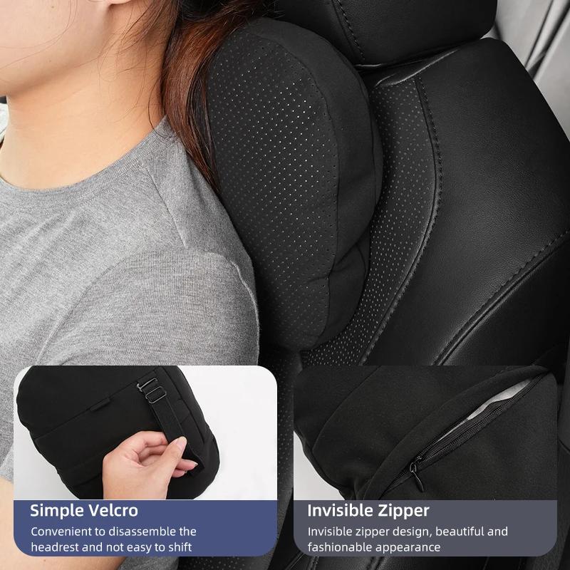 KLIB4 New Car Accessories Flip Fur Headrest Lumbar Support For BMW G30 G20 M3 M5 E46 E92 E93 E60 E70 X3 X4 X5 X1 E39 F30 F10 F30
