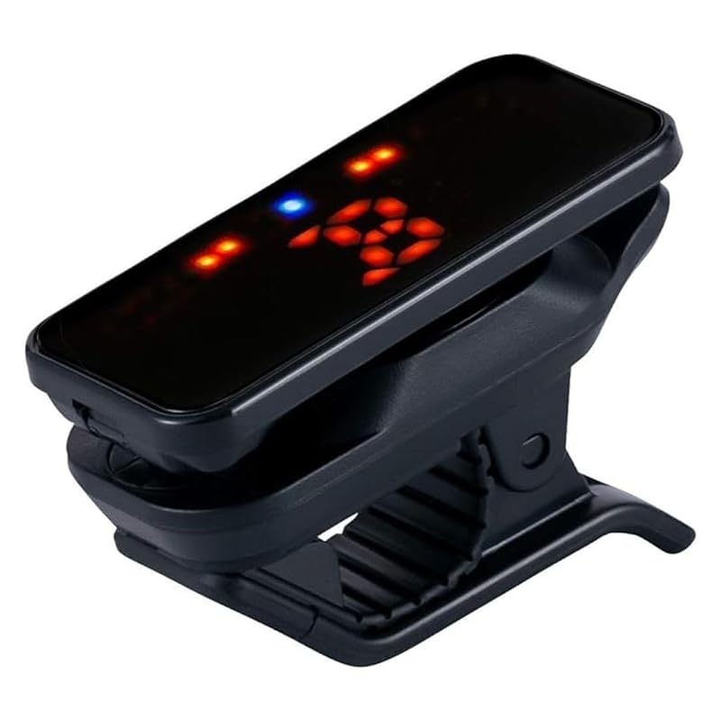 KORG Pitchclip 2+ Guitar/Bass Clip Tuner - Lightweight, 18 Hours Continuous Operation, Adjustable Angle, Left-Handed Compatible, Black PC-2+