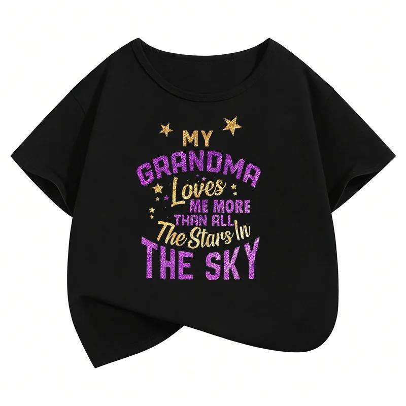 Colorful Grandmr Love Funny T Shirts Kids Childrens Tshirt Boys Girls Summer Spring Casual Top Tee Shirt Short Sleeve