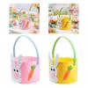 Empty Easter Basket Portable Decorative for Egg Doll Candy Holiday Toddler Boys Girls Reusable Egg Bucket Gift Storage Basket