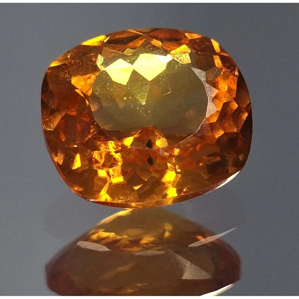 8-10 Ct Natural Orangish Yellow Citrine Cushion Cut Fabulous Loose Gemstone