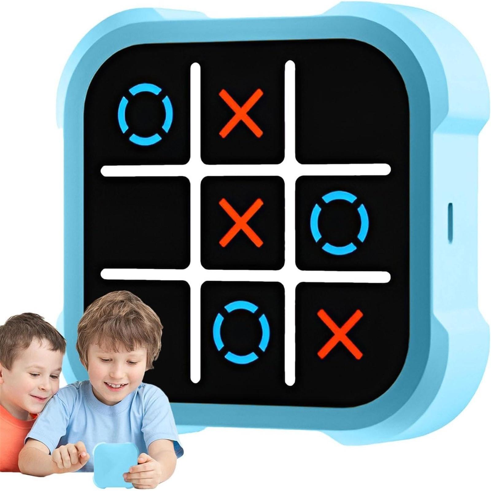 

Портативная игровая консоль-головоломка 3 в 1. Портативные дорожные игры для детей и взрослых от 3 лет, способствующие развитию образования и памяти с помощью настольных игр One Size синий