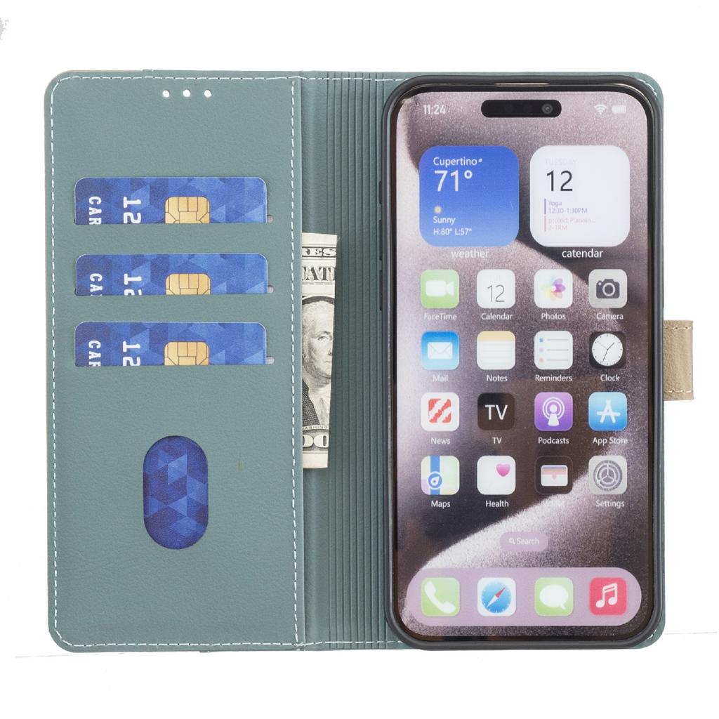 For Oppo A18 4G/A38 4G Leather Case Stand RFID Blocking Card Slots