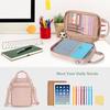 Teamoy B5 Notebook Cover, Shoulder Bag, Diary Cover, Planner Cover with Pen Holder, Storage, Portable, Unisex, Pink