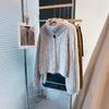 Women's High-Neck Sweater Coat - 2026 Autumn/Winter Loose Lapel Outerwear, Thick Knit Cardigan, Trendy Lazy Style