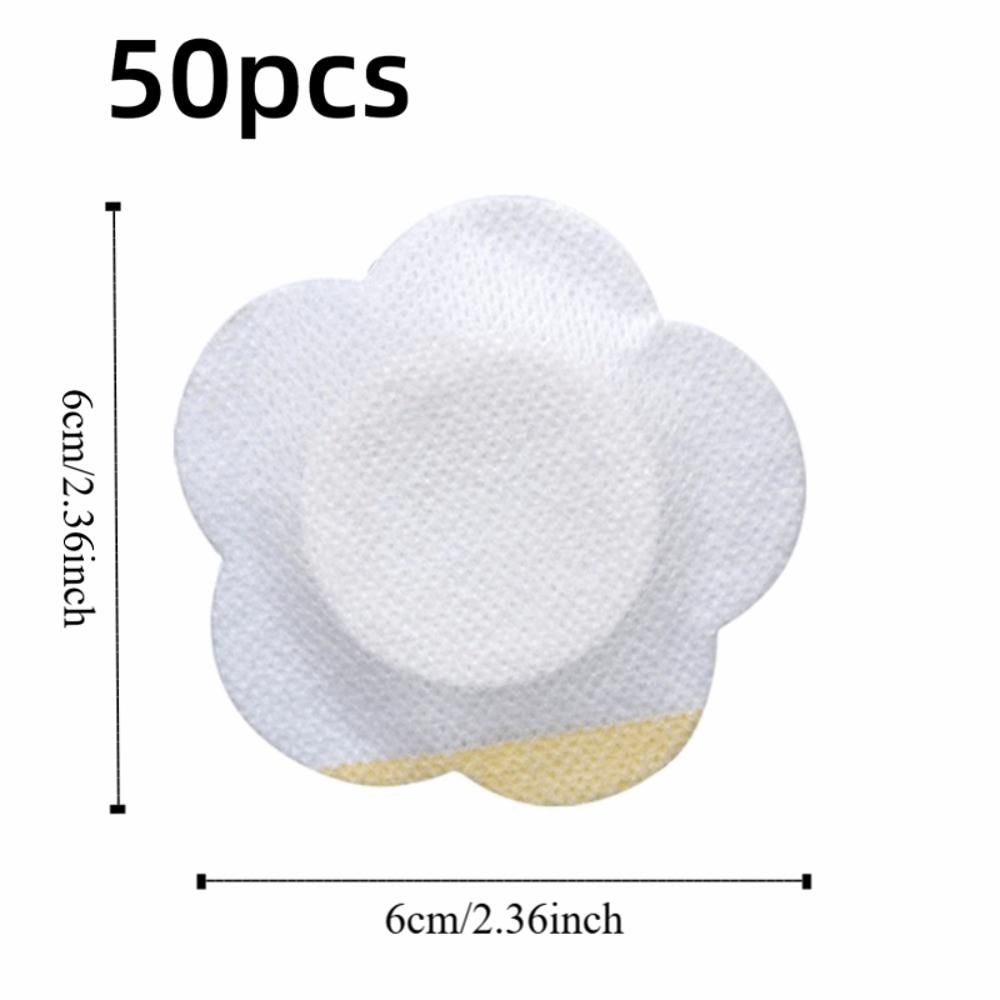 50pcs Non-Woven Fabric Disposable Navel Stickers Self-Adhesive Breathable Castor Oil Pack Sticker Belly Button Protectors Women