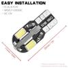 Super White T10 194 168 W5W 2825 LED License Plate Interior light Bulb 6000K 10X
