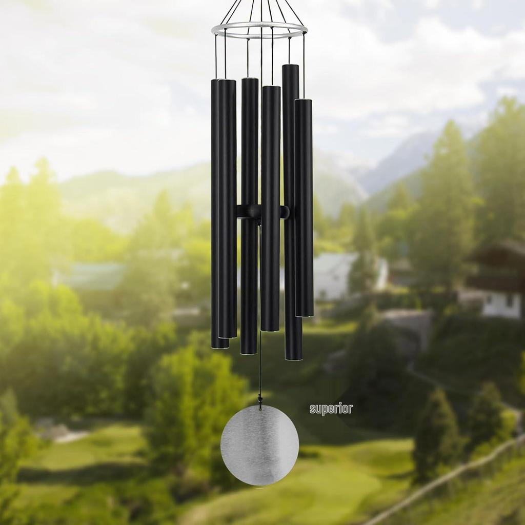 32in Musical Wind Chime Memorial Gift for Pet Loss, Outdoor Courtyard Metal Hanging Ornament