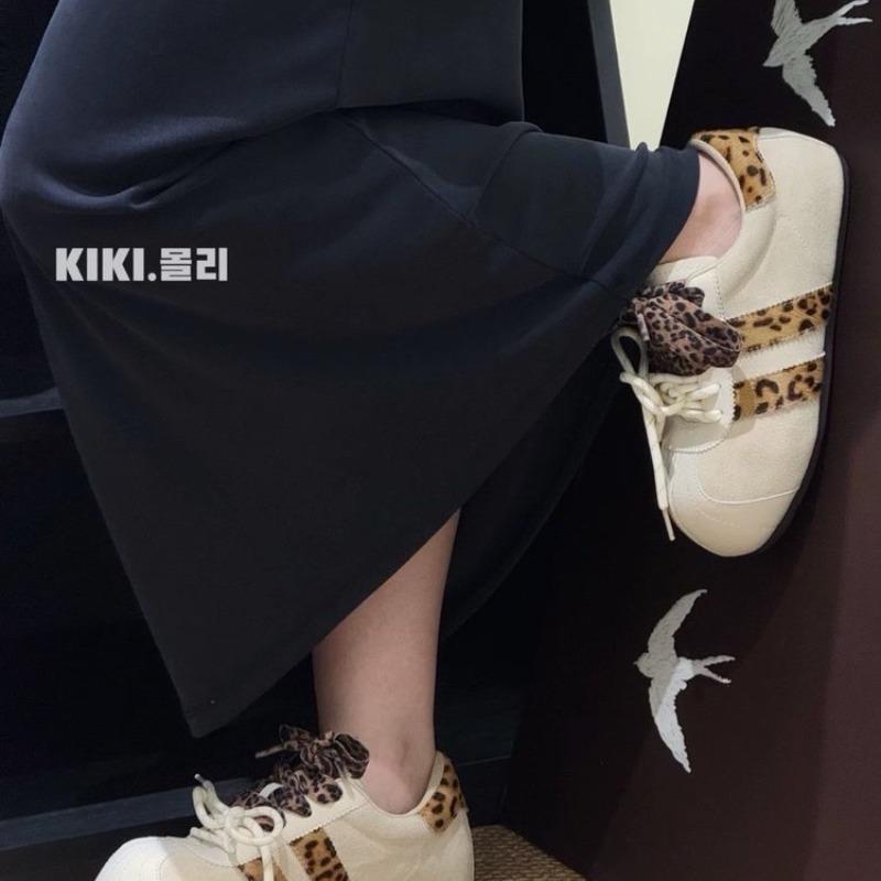 Ugly and Cute Leopard Print Women's Tide Early Autumn New Retro Color Matching Niche Inner Height Increase Casual Shoes Women
