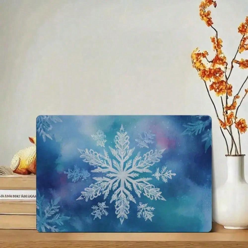 

Large Turquoise Snowflake Metal Wall Art, 2D Flat Tin Sign Christmas Winter Home Decor 30x20cm 20x30 разноцветный