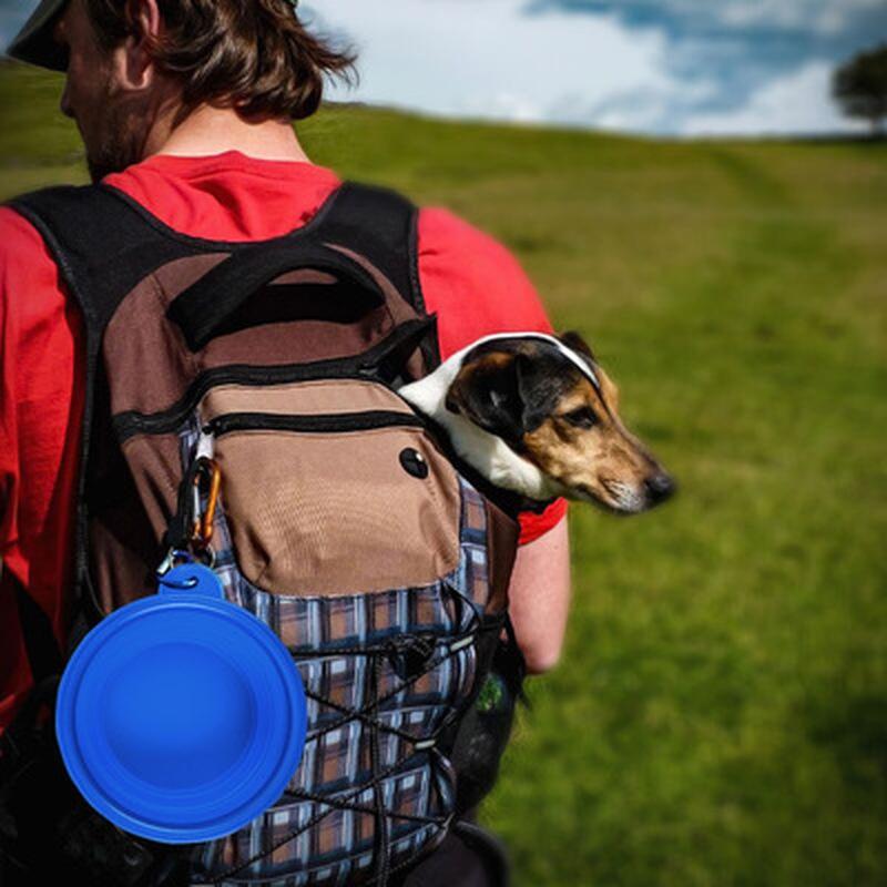 Collapsible Dog Pet Folding Silicone Bowl Outdoor Travel Portable Puppy Food Container Feeder Dish Bowl