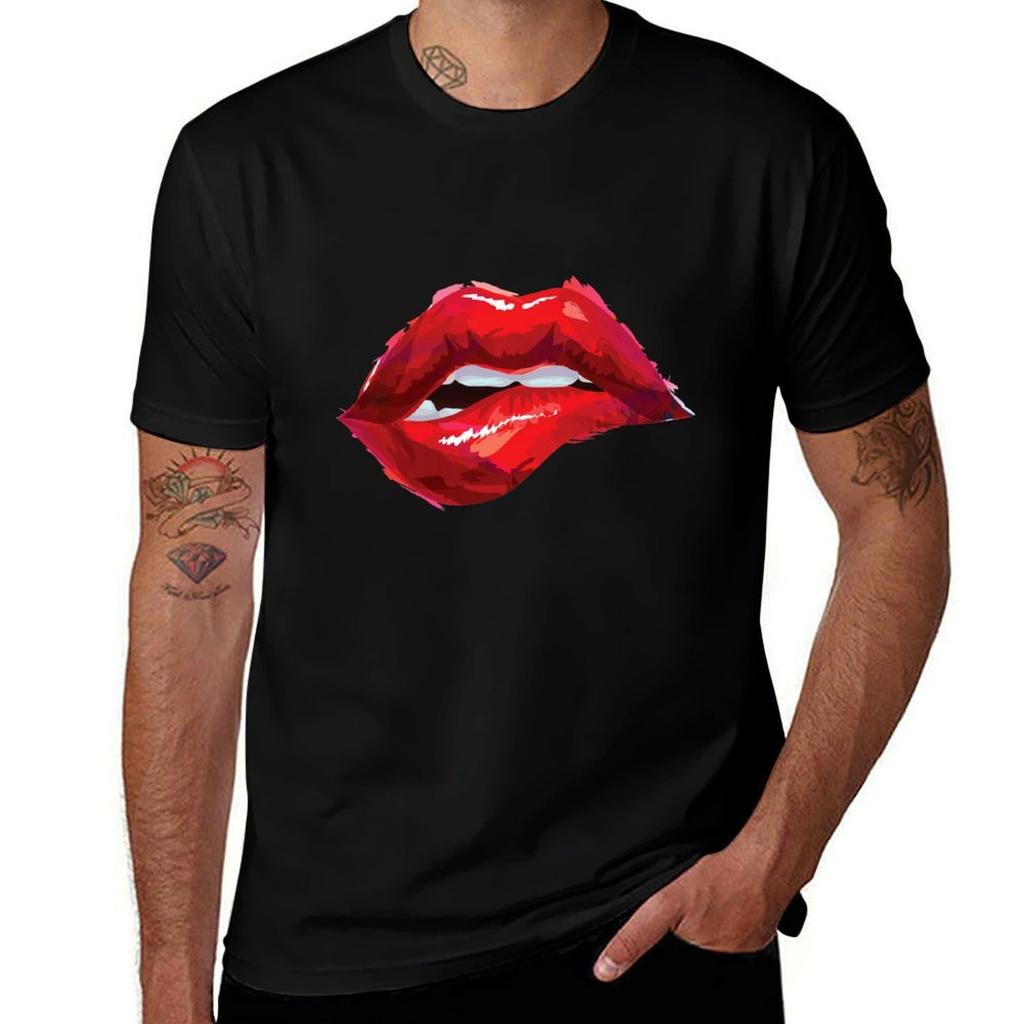 Lip Bite Tshirt T Shirts For Unisex Cotton Tshirt