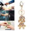 Rhinestone Keychain Unique Puppy Shape Design Rhinestone Keychain   Ornament for Bag Car Pendant