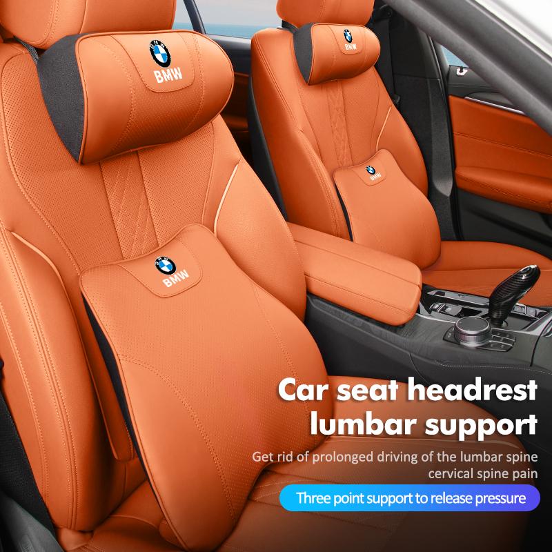 Car Headrest Lumbar Support Pad Seat Back Pillow Auto Interior Accessories For BMW E87 E70 E91 E30 G20 E92 E93 E60 E46 E90 G30 LL16