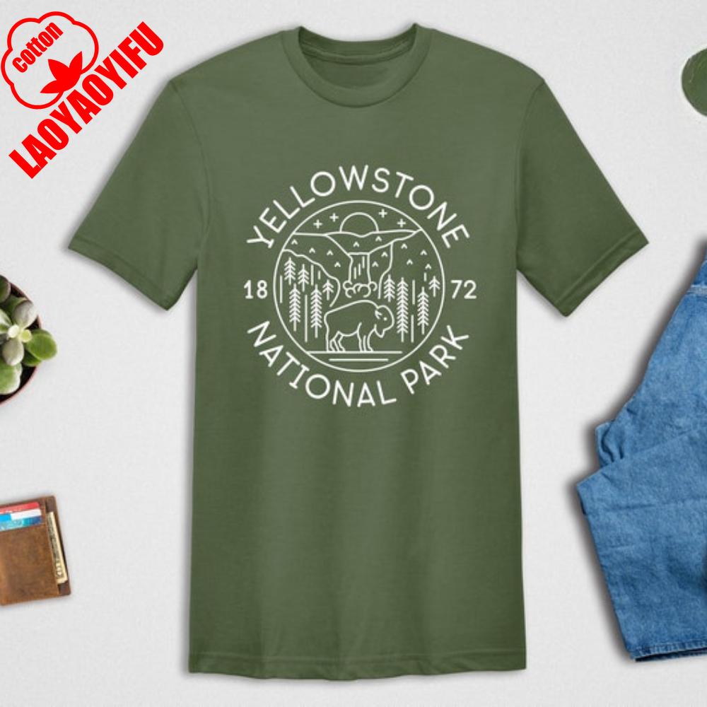 Yellowstone Park Shirt Yellowstone National Park Shirt Yellowstone Souvenir Casual for Daily Wear and Casual Outings