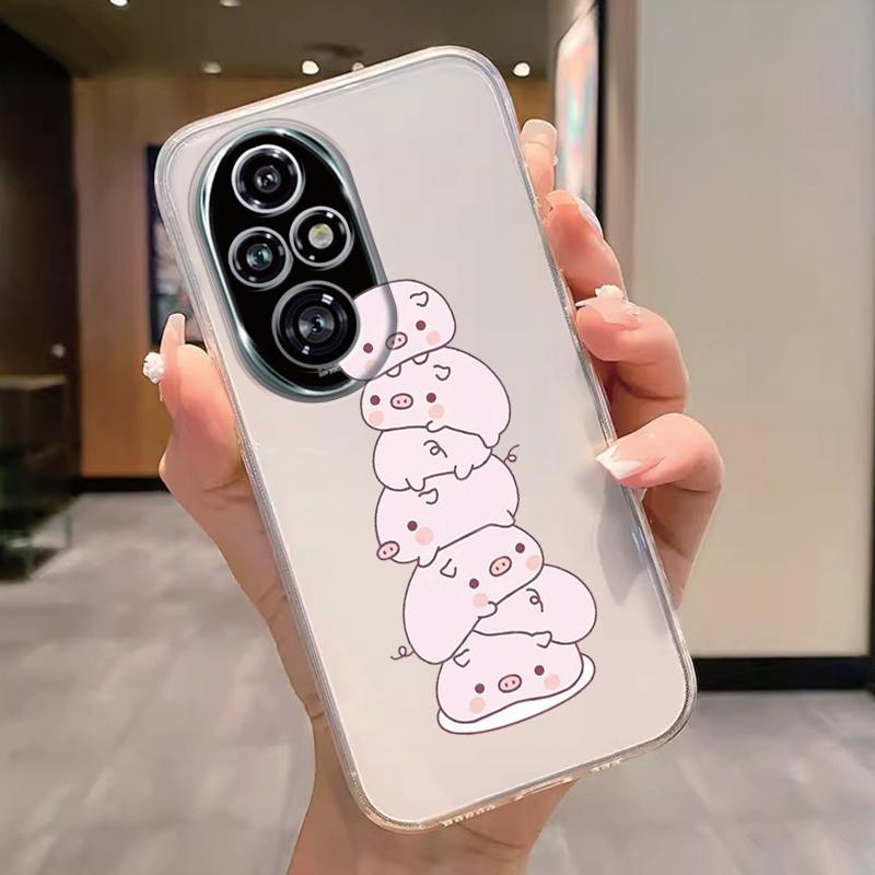 

Transparent Phone Case For Honor 200 Smart 400 Pro Lite Cover Cartoon Flower Soft Shockproof Fundas Butterfly Painted Back Coque Honor 200