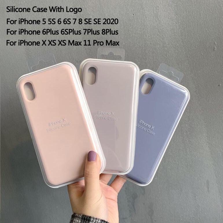 Buy Liquid Silicone Phone Case Protective Cover For iPhone 7 8 Plus For ...