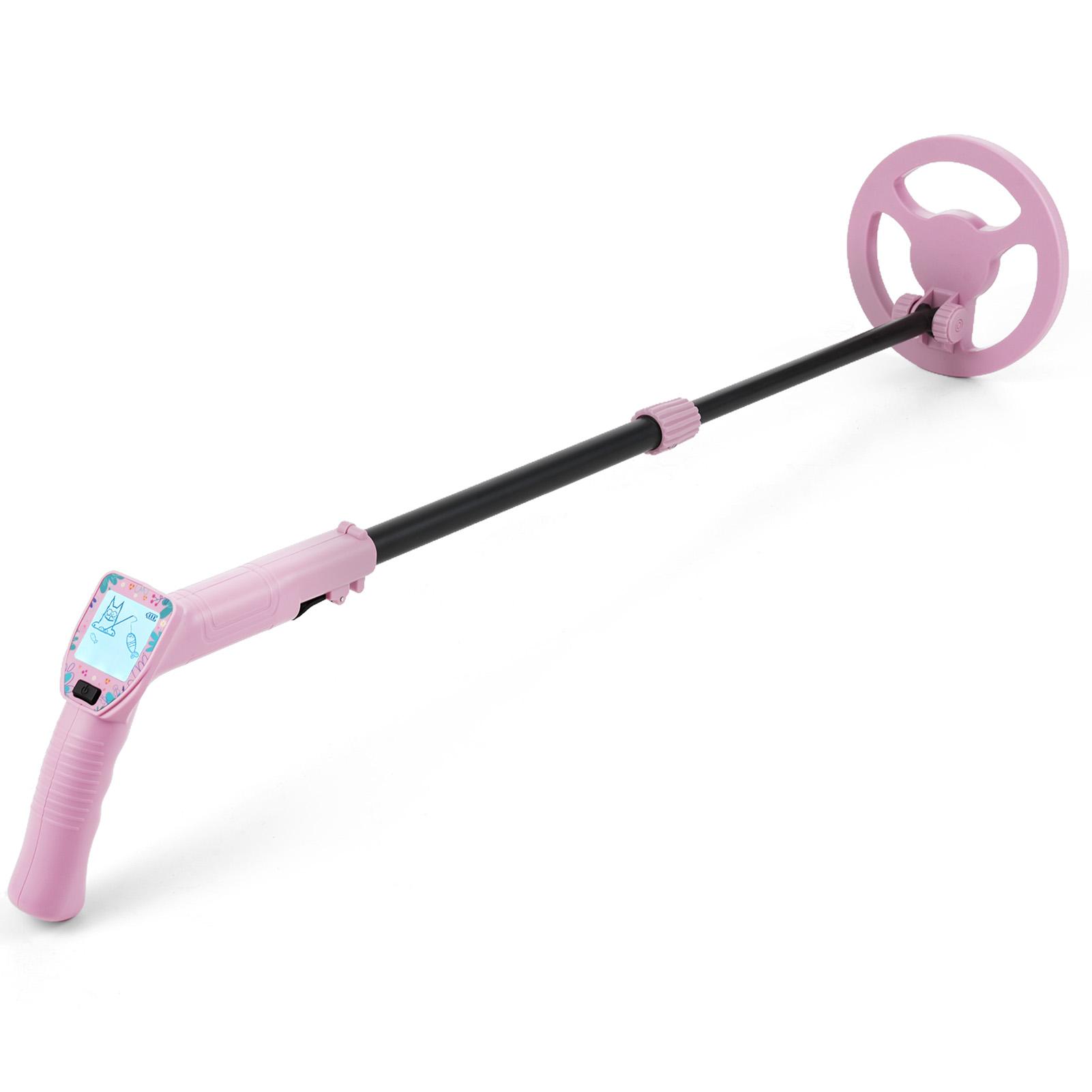 

Metal Detector for Kids Gold Digger Treasure Hunter Handheld Metal Seeking Tool Adjustable Stem 20.86 31.1 with LCD розовый