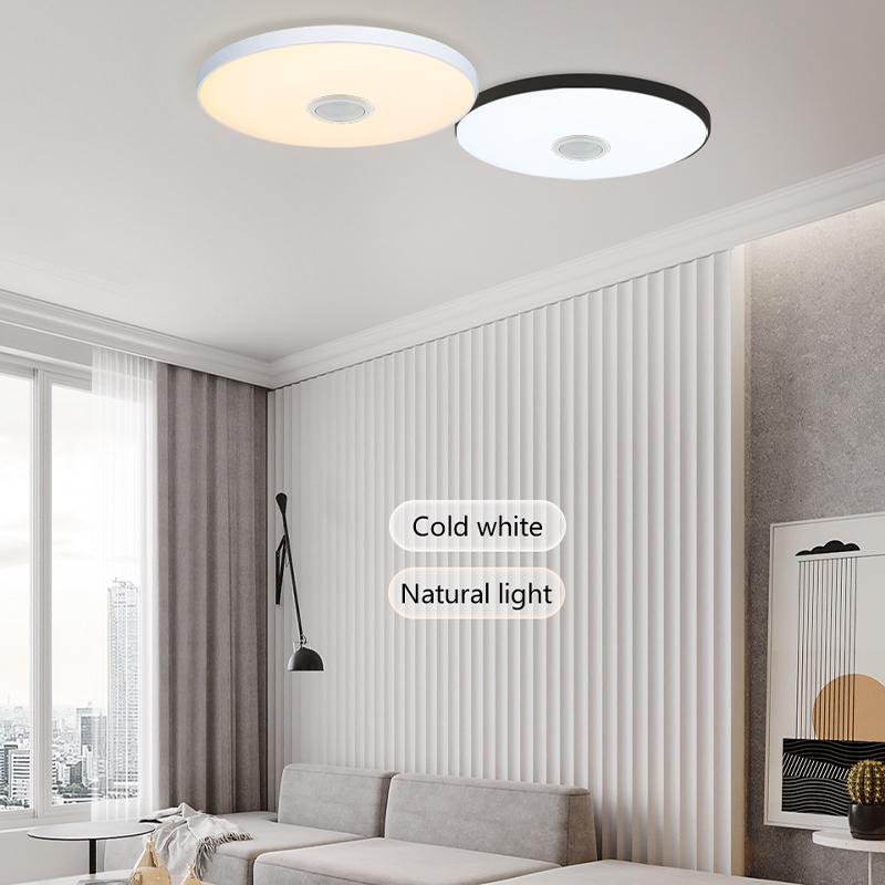 MARPOU Smart Bluetooth LED Round Ceiling Light RGBCW Tuya APP Dimmable with Music Speaker Home Bedroom Living Room Ambient Light
