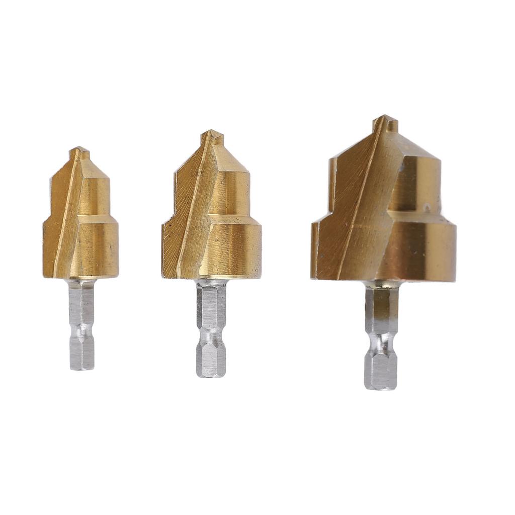 3 Pcs Expansion Repair Drill Bit for PPR Water Pipe Tube Hex Shank Lifting Stepped Drill Reamer