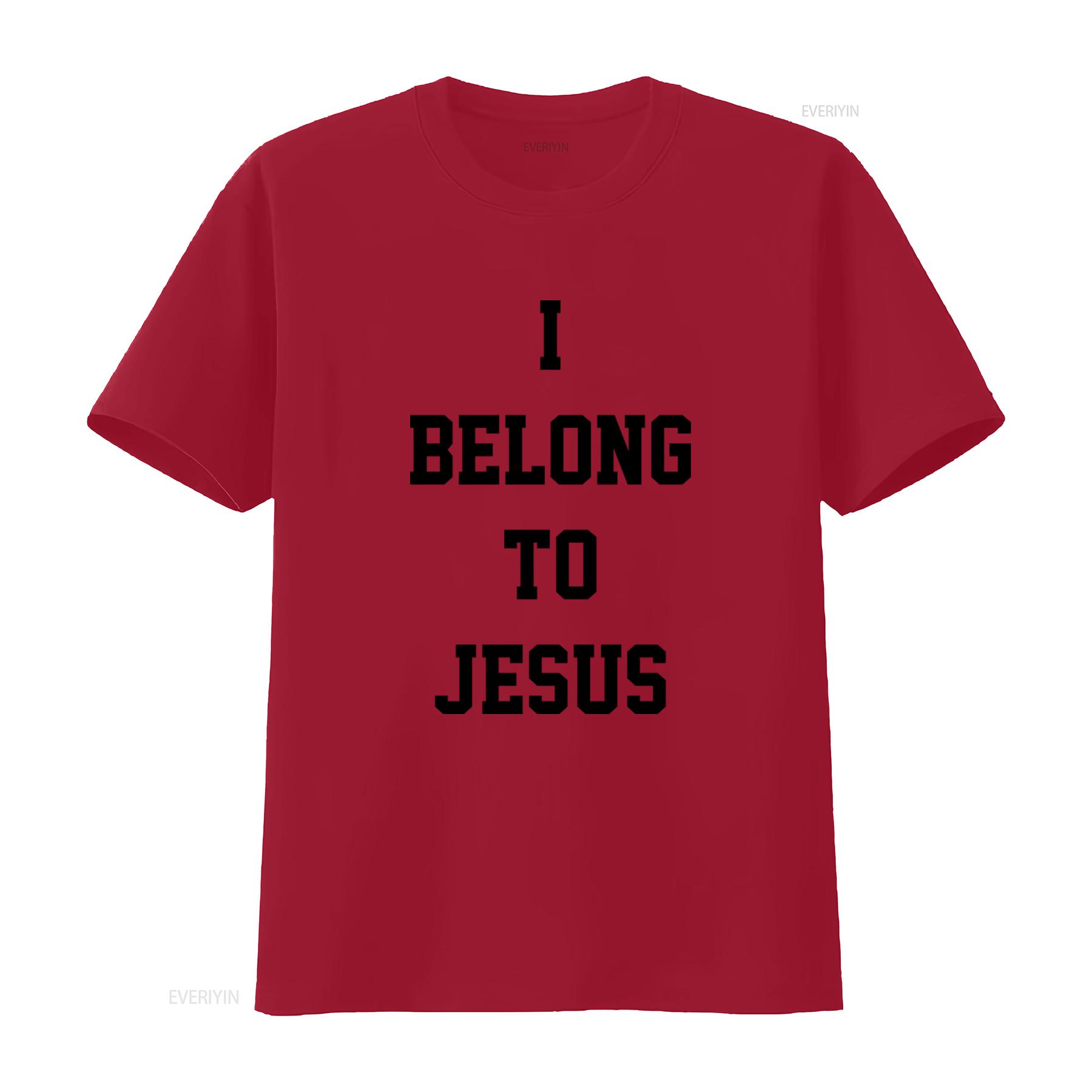Christian I Belong to Jesus Sports Style T Shirt for Men and Women vintage Washed Unisex Stylish designer clothes Slightly S