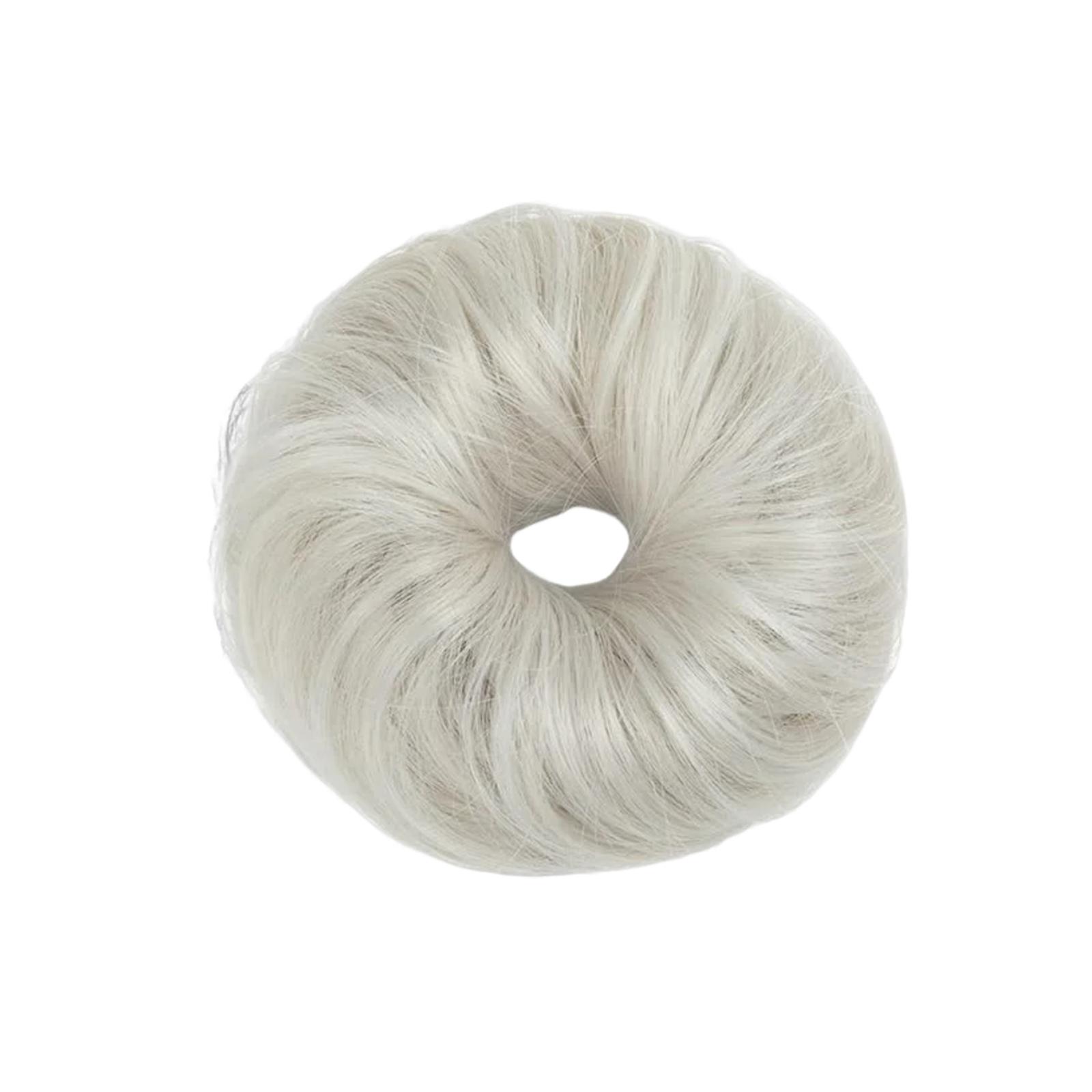 Накладки для пучка, Кудрявые резинки для волос, Густые накладки для прически белый