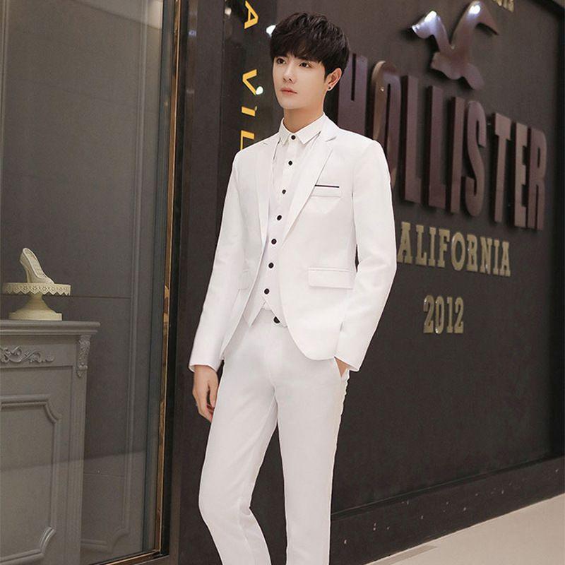 Men's Suit Korean Version of Youth Slim Fit Solid Color Single-row One-button Small Blazer