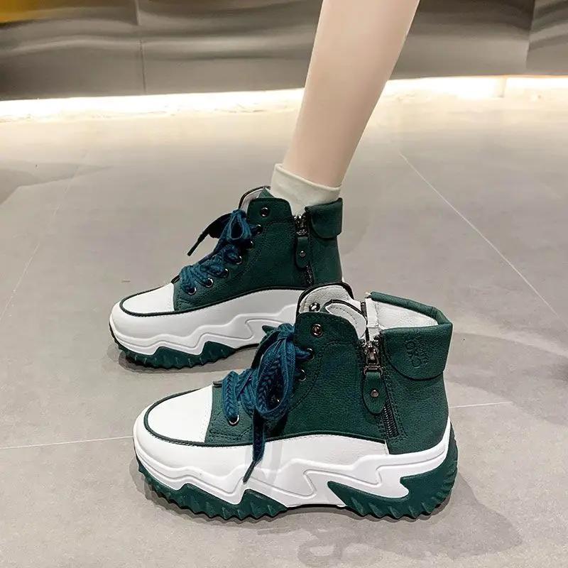 High Top Shoes Women 2024 Autumn New Thick Sole Casual Women's Shoes Women Sneakers