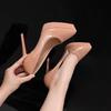 Fashion Sexy Thin Heeled Pumps for Women Platform Patent Leather Concise Super High Wedding Party Shoes 12CM 10CM Heel Height