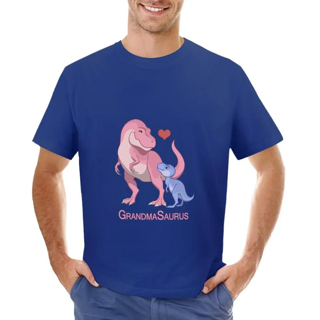 GrandmaSaurus Grammy TRex Baby Boy Dinosaur T-shirt Tees Vintage Men's Clothing