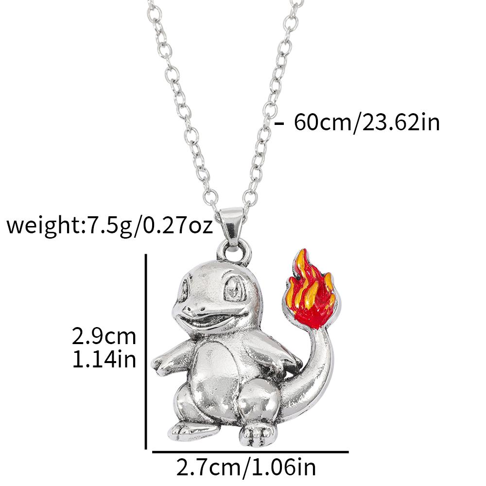 kawaii anime monster Bulbasaur, Charmander, Gengar alloy pendant necklace