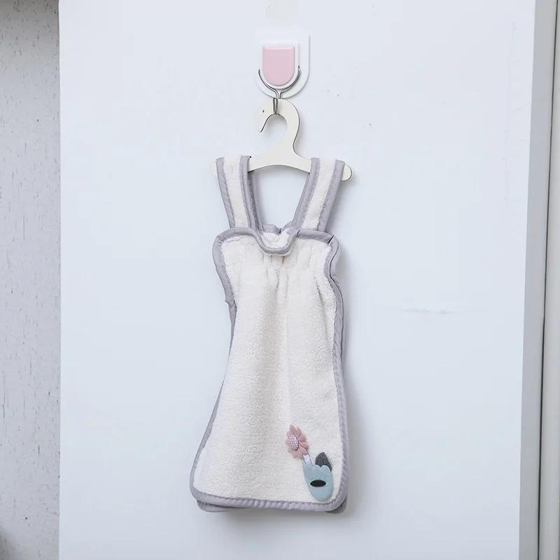 

Новое креативное милое платье принцессы, полотенце для рук, коралловое бархатное кухонное утолщенное полотенце для рук, детское полотенце для рук бежевый