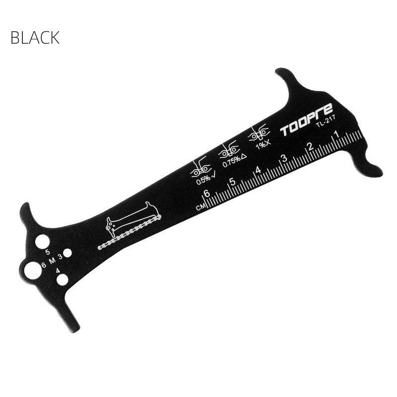 

2 in 1 Bike Chain Wear Checker Stainless Steel Chain Stretch Gauge for Mountain Road Bike 12 Speed Portable Measurement Tool чёрный