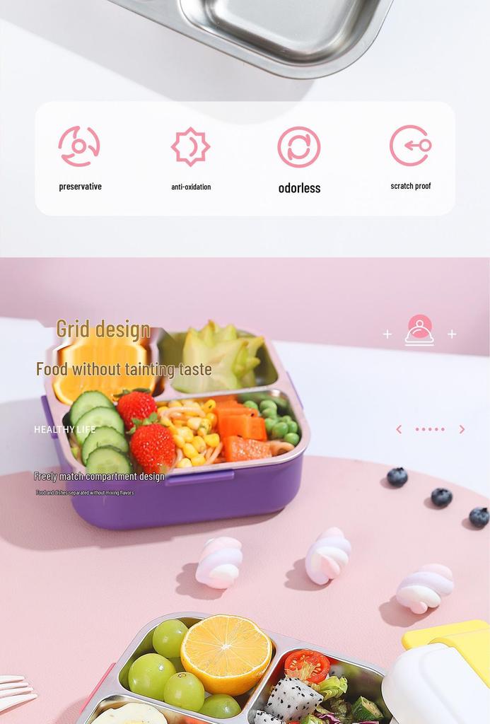 Creative Stainless Steel Lunch Box for Weight Loss and Office Use