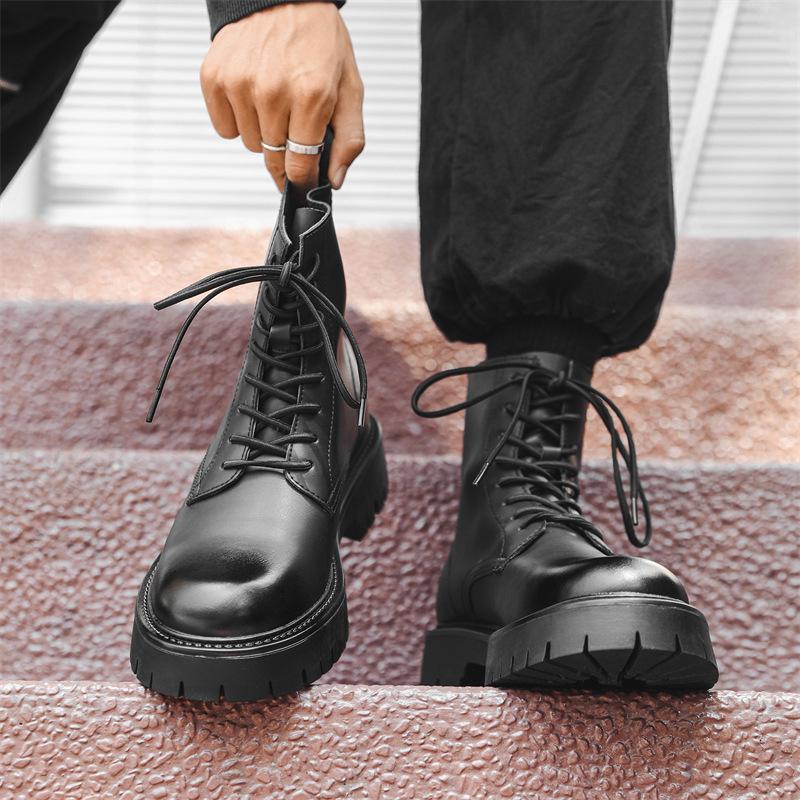 Martin boots men's 2024 fashion British style men's shoes platform heightening short boots personalized fashion boots 93502-J