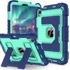 Heavy Duty Protective Case for iPad Mini 6 7 A17 Pro 8.3 Hybrid Shockproof Case with Crossbody Strap Hard Sturdy Kickstand Cover