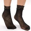Neue Damen Sexy Sommer Kurze Über Knöchel Bootssocken Netz Mesh Schwarz Floral Spitze Patchwork Atmungsaktiv Hohl Nylon Strumpfwaren