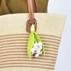 Bag Pendant Imitation Leather Flower Design Handbag Ornament with Metal Buckle Scratch-Resistant Floral Keychain Commuter Bag Accessory