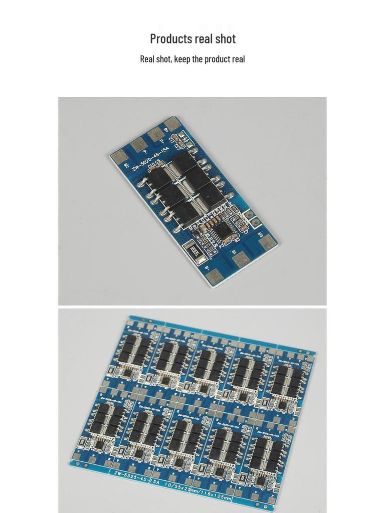 Ternary Lithium Iron Phosphate 4S 15A Battery Protection Circuit for Solar Street Light BMS
