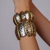 Temperament Leopard Print Wide Bangle Fashionable Exaggerated Bracelet  Girls