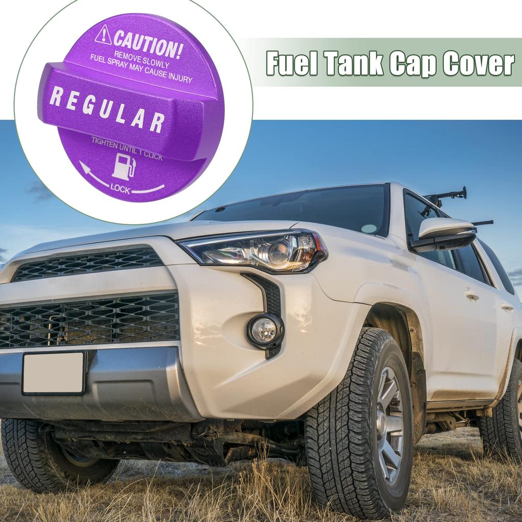 uxcell Fuel Cap Cover, Fuel Tank Cap Cover, Gasoline/Oil Cap Cover, Gas Cap, Filler Cap, Tank Filler Cover Replacement for Toyota, Regular Purple